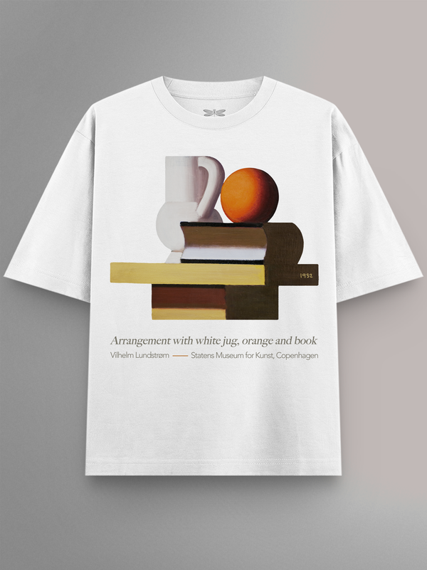 Arrangement with White Jug Oversized T-Shirt