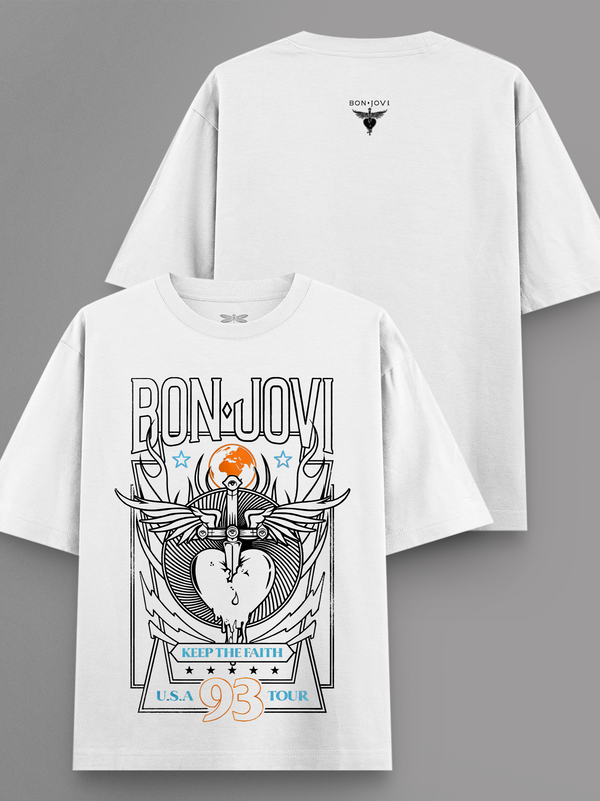 Bon Jovi Faithbound Wings Oversized T-Shirt