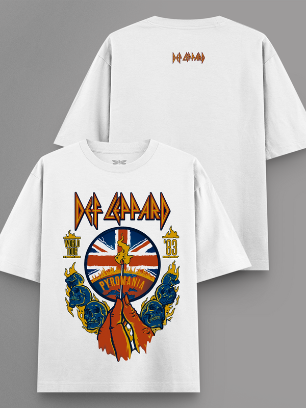 Def Leppard Pyro Anthem Oversized T-Shirt