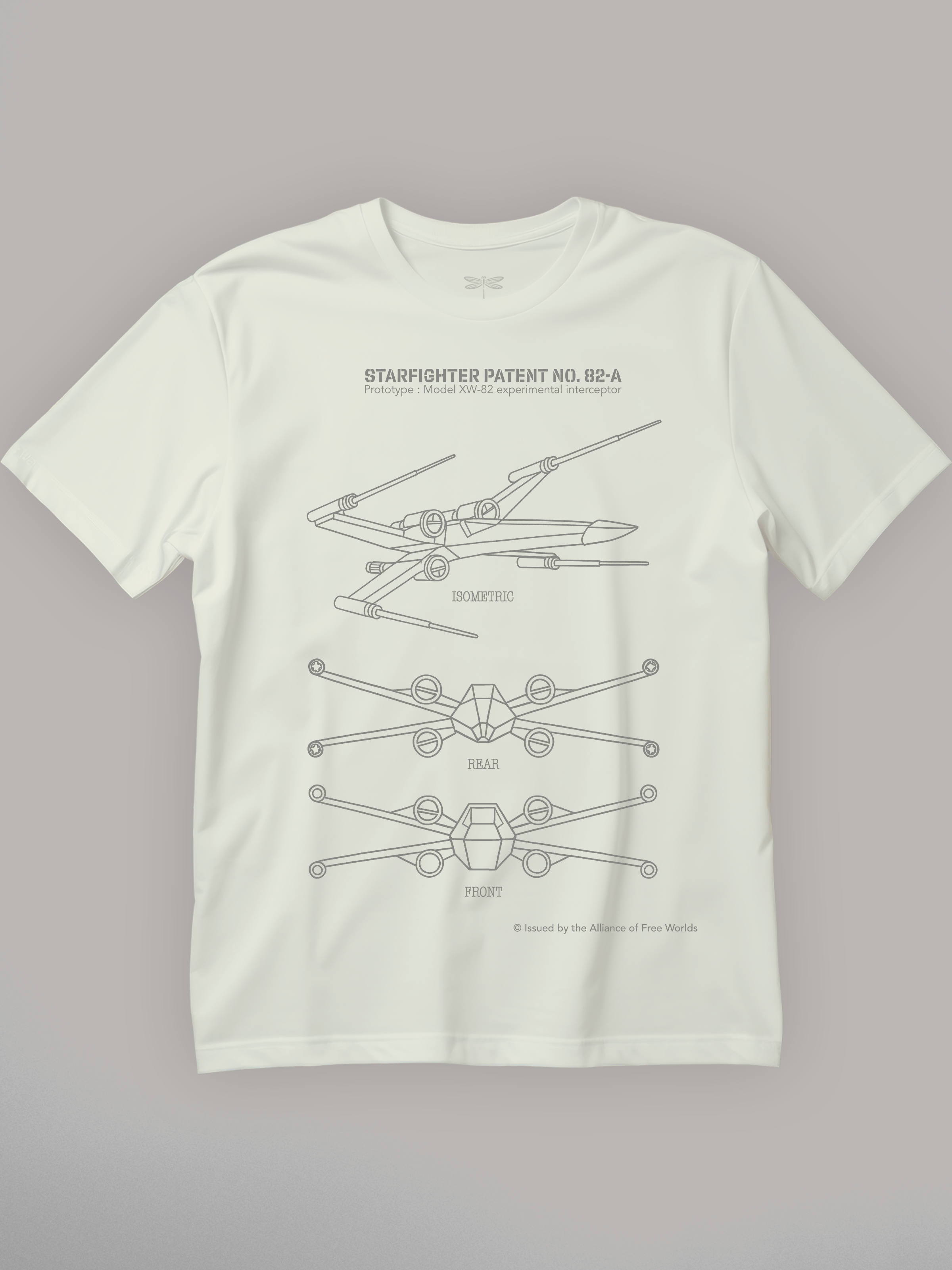 Starfighter Schematic Regular Fit T-Shirt