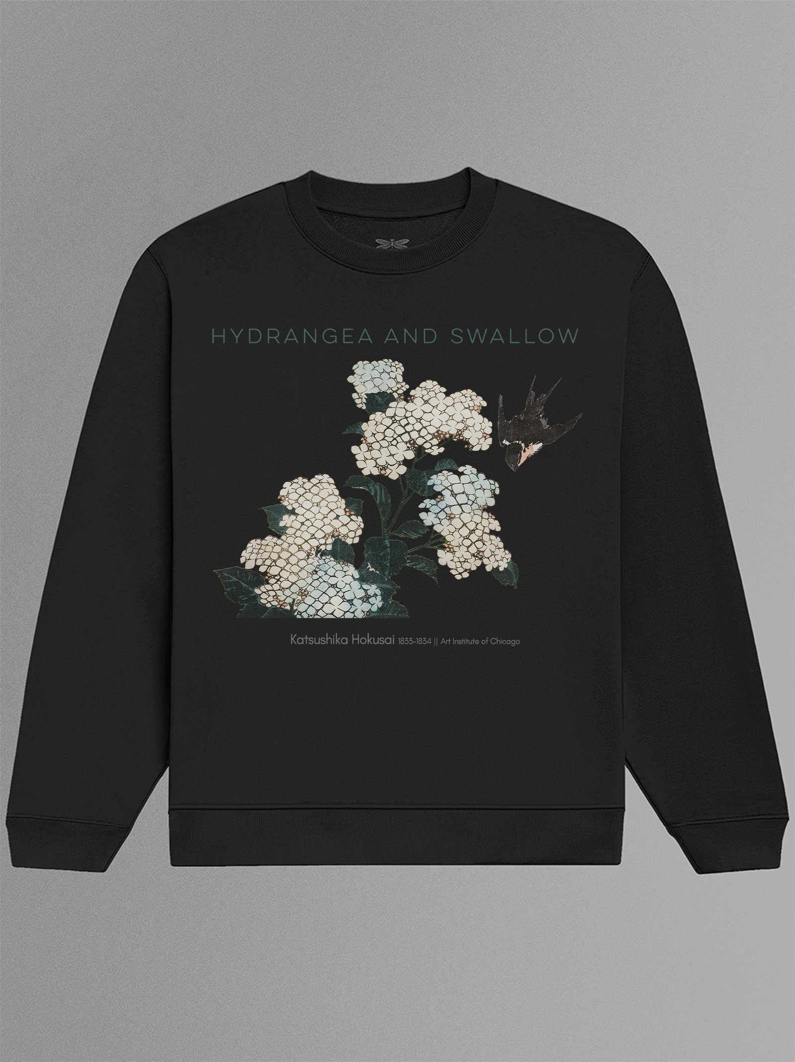 Hydrangea and Swallow Regular Fit Sweatshirt