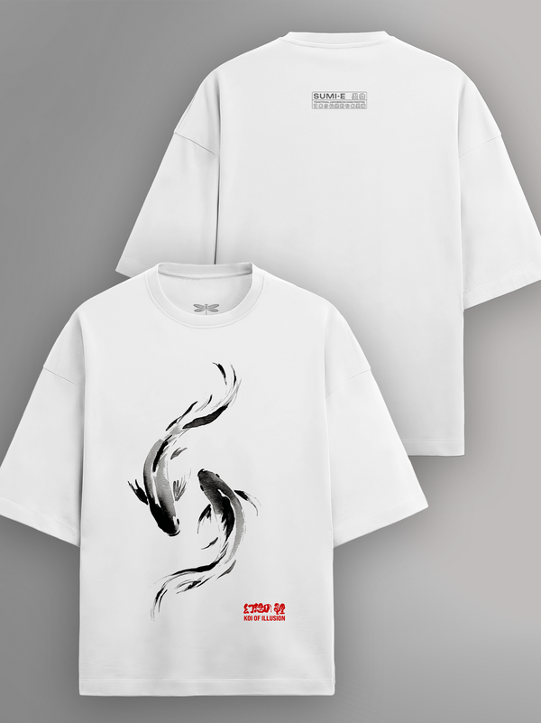Koi of Illusion (Terry Cotton) Oversized T-Shirt