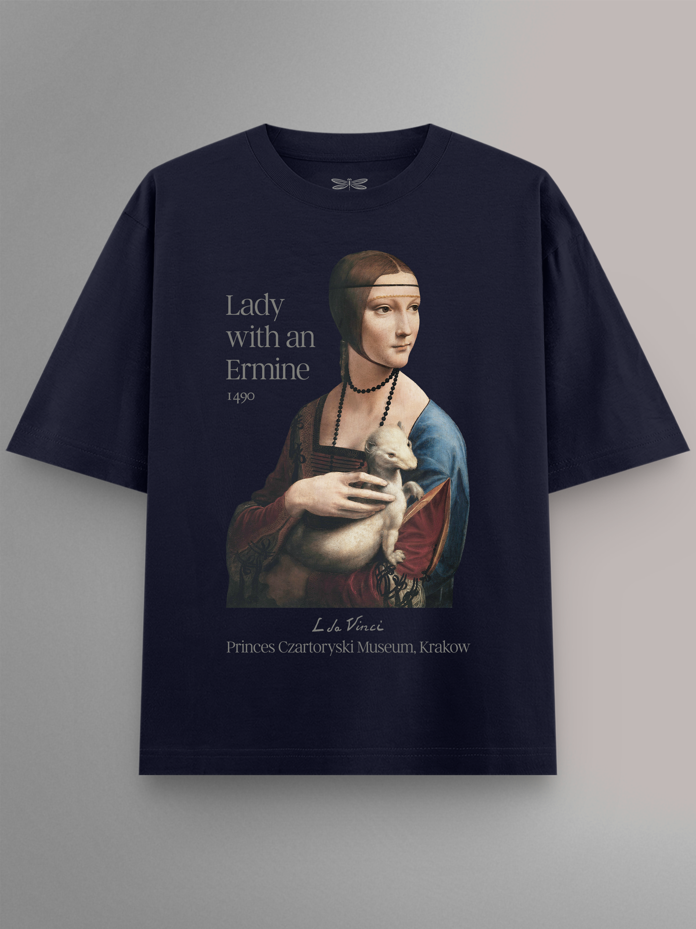 Lady with an Ermine Oversized T-Shirt