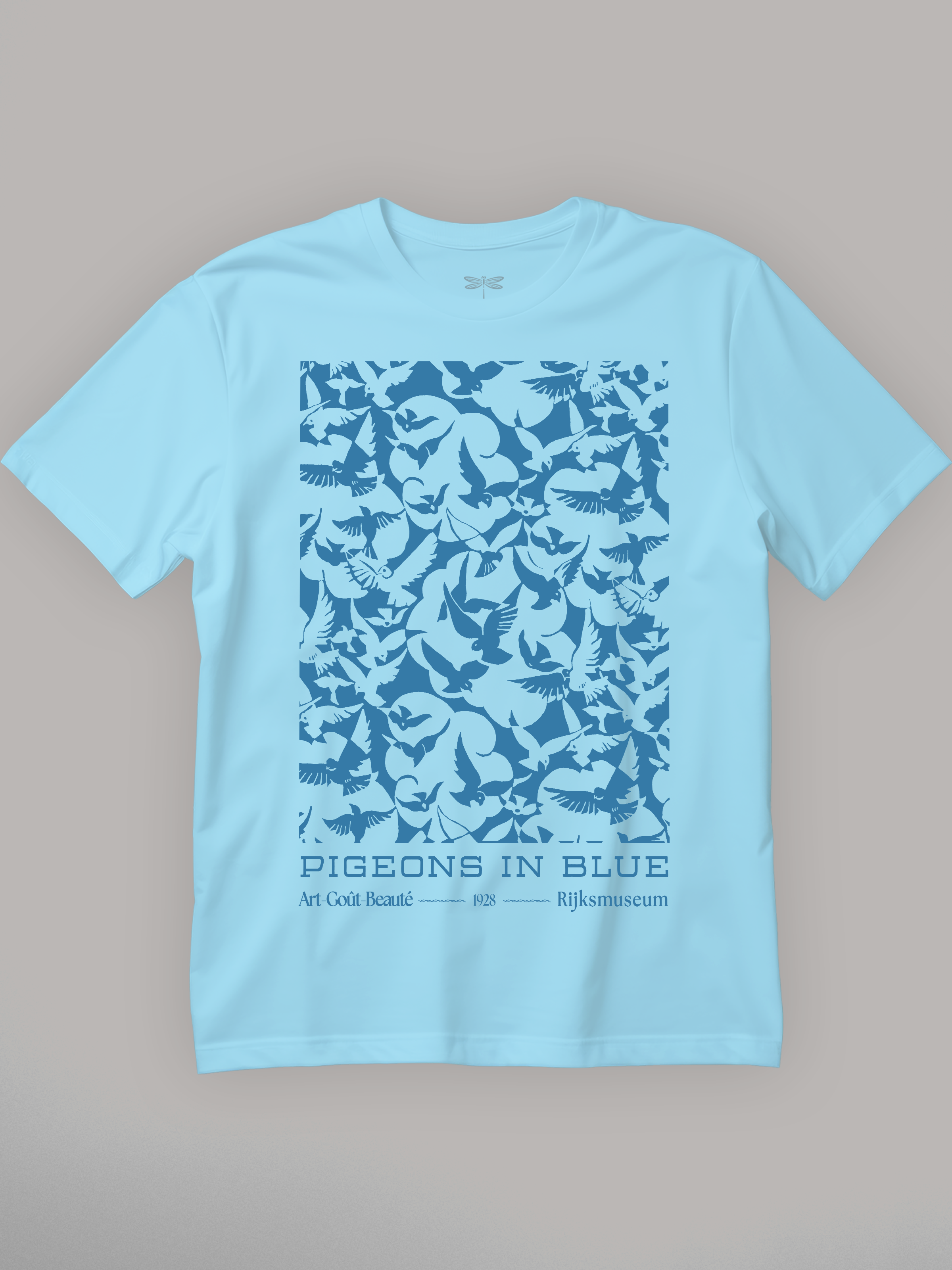 Pigeons in Blue Regular Fit T-Shirt