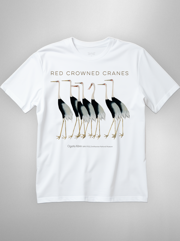 Red Crowned Cranes Regular Fit T-Shirt