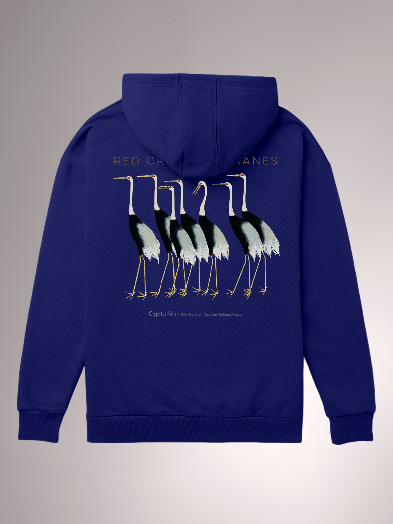 Red Crowned Cranes Regular Fit Hoodie