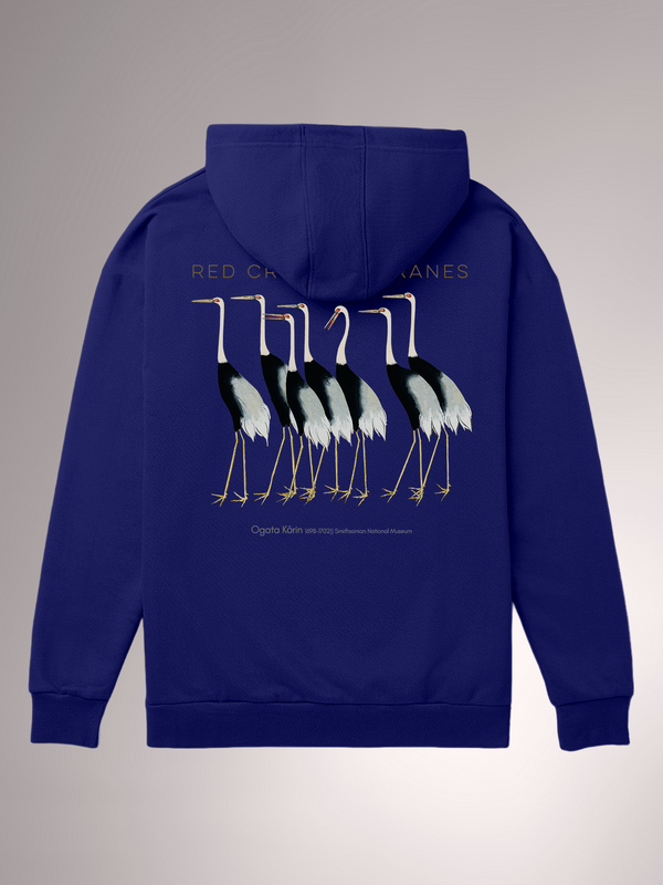 Red Crowned Cranes Regular Fit Hoodie