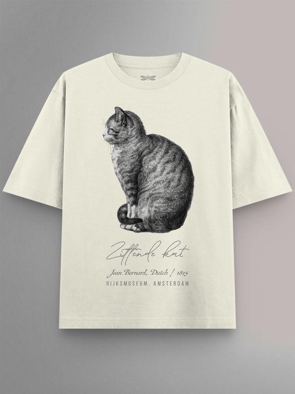 Sitting Cat Oversized T-Shirt