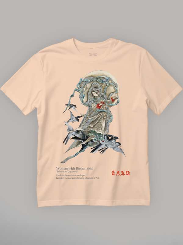 Woman with Birds Regular Fit T-Shirt