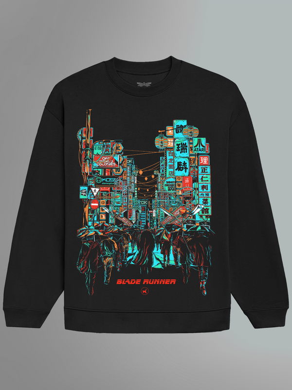 Blade Runner Dystopia Oversized Sweatshirt